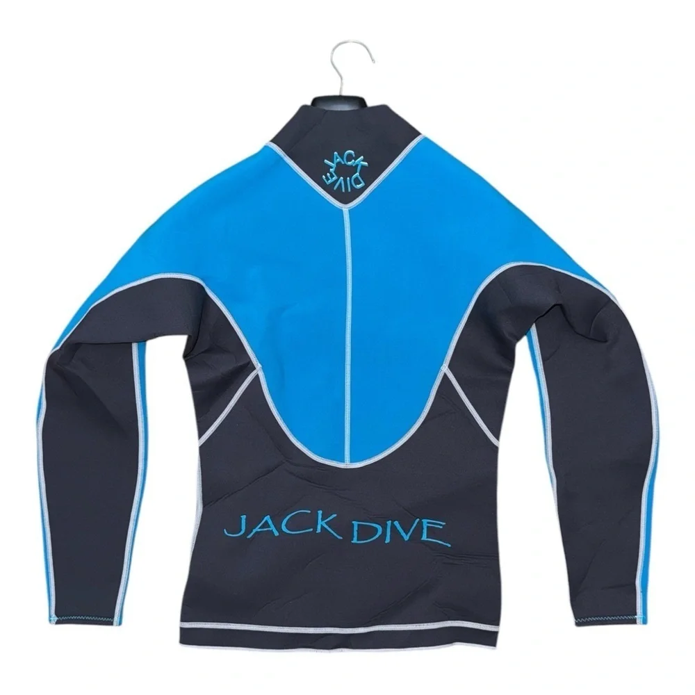 Blue and Black Rashguard with UV Protection and Two-Tone Design